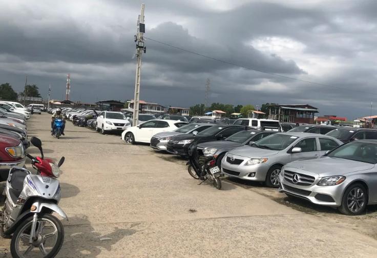 Fifa Park car lot in Cotonou, Benin.